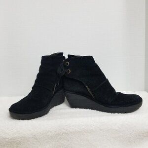 Fly London Yari suede tie booties